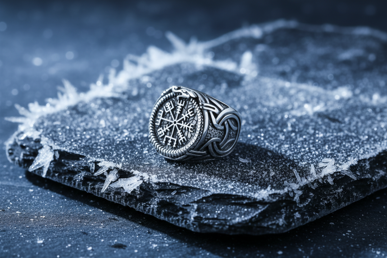 Vegvisir Ring - Frosted Slate Blue